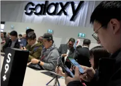  ??  ?? Samsung Galaxy S9 phones featuring Exynos CPU seem to be able to record phone calls. — AFP photo