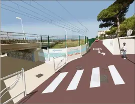  ?? (Visuel Ville de Cannes) ?? Le passage Pierre-sémard va être remodelé pour accéder aux plages.