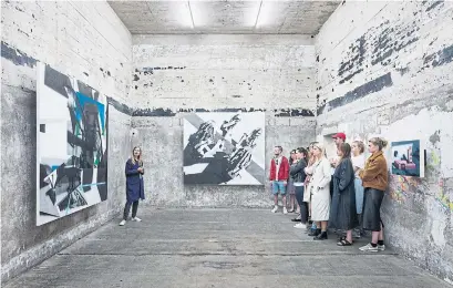  ?? ANDREAS MEICHSNER FOR THE NEW YORK TIMES ?? The Boros Collection, which features contempora­ry artwork, is housed in a former Second World War air-raid shelter.