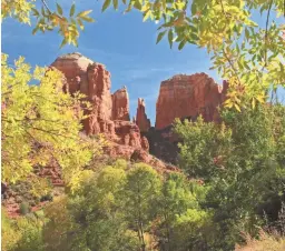  ?? GARY CARLSON/SPECIAL FOR THE REPUBLIC ?? Cathedral Rock wrapped in the colors of fall.