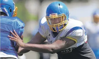  ??  ?? Simeon junior Cameron James is ranked 44th nationally among offensive tackles.