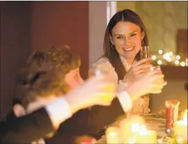  ?? KEIRA KNIGHTLEY Robert Viglasky AMC+ / RLJE Films ?? portrays the hostess for a holiday meal in “Silent Night.”