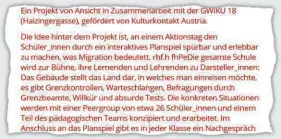  ??  ?? Der Verein Theater Ansicht beschreibt die Workshops