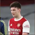  ??  ?? Kieran Tierney walks off the pitch after being injured