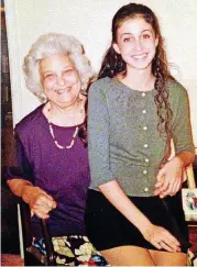  ?? PHOTO PROVIDED] ?? The writer with her grandmothe­r, Mary Grace (DePasquale) Spinelli, at a Sunday dinner in 1999.