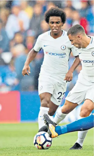  ??  ?? Coming back: Eden Hazard made his first Chelsea appearance this season