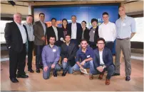  ?? (Ezra Levy) ?? OFFICIALS FROM THE Economy Ministry meet with entreprene­urs from selected start-ups along with executives from the Shengjing Group and DayDayUp in Tel Aviv on Monday.