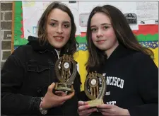  ?? Cathy Johnson and Megan Sheehy at the Duagh/Lyreacromp­ane Community Games Awards night on Friday. ??