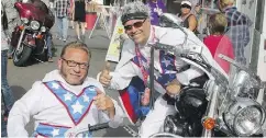  ?? TAMARA SWAYZE ?? Calgarian Todd Swayze, right, at Evel Knievel Days in Butte, Mont., became a lifelong Knievel fan as a child.