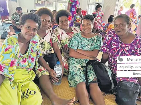  ?? Picture : MEDICAL SERVICES PACIFIC FACEBOOK PAGE ?? Women at Sawakasa Village pose for a photo during the Internatio­nal Women’s Day celebratio­n.