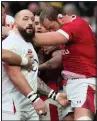  ??  ?? OUCH: Marler’s grab