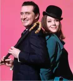  ??  ?? Partners: Macnee with Rigg as Emma Peel in The Avengers