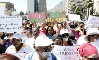  ?? BRENDAN MAGAAR African News Agency (ANA) ?? HUNDREDS of preschool teachers took their grievances to Parliament yesterday.