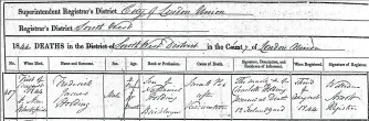  ??  ?? Copy of GRO death certificat­e for Frederick James Holding