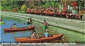  ?? ?? Butlin’s Filey: The boating lake and children’s train by John Hinde