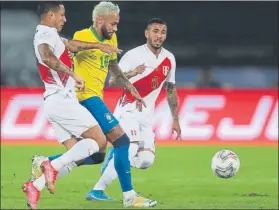  ?? FOTO: GETTY ?? Neymar marcó uno y fue clave en otros dos de los goles logrados ante Perú