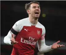  ??  ?? Aaron Ramsey looks set to end his 10-year stay with Arsenal by moving to Juventus this summer