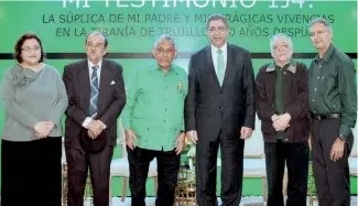  ?? FUENTE EXTERNA ?? Luisa De Peña Díaz, Ramón Andrés Blanco Fernández, Julio Escoto Santana, Adriano Miguel Tejada, Leandro Guzmán y Francisco González.