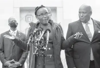  ?? CLIFF OWEN/AP ?? Malana Pinckney, 12, a daughter of the Rev. Clementa Pinckney, opens up to the media Thursday in Washington.