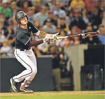  ?? PETER VANDER STOEP ?? Arizona State first baseman Spencer Torkelson is expected to be taken first overall by the Tigers in the MLB draft.