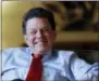  ?? REED SAXON — THE ASSOCIATED PRESS FILE ?? Economist Arthur Laffer is interviewe­d at the California Republican Party convention in Anaheim.