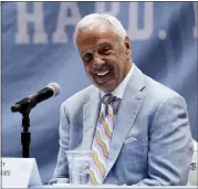  ?? GERRY BROOME — THE ASSOCIATED PRESS ?? North Carolina Head Basketball Coach Roy Williams speaks with members of the media during a news conference on Thursday in Chapel Hill, N.C.