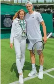  ?? Foto: Instagram* ?? Ve Wimbledonu Viktorie Wojciková s Jiřím Lehečkou.