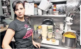  ??  ?? NOT FARE: Dirt Candy chef Amanda Cohen (left) says business is brisk but profit margins have shrunk. On the Upper West Side, Bill Telepan (right) had to close his beloved eatery for good in May.