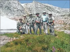  ?? Contribute­d ?? Jeff Wilson and friends fishing one of the mountain lakes of the Snowy Range in Wyoming.