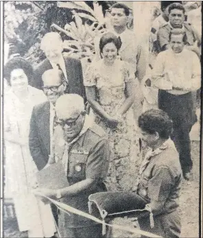  ?? Picture: FILE ?? Chief Scout for Fiji, Ratu Sir George Cakobau officially opens the campsite in 1977.