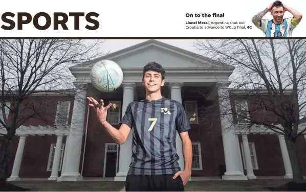  ?? LORRIE CECIL/THISWEEK ?? New Albany senior forward Gabe Anthony is The Dispatch All-metro boys soccer Player of the Year. Anthony had 18 goals and 17 assists in leading the Eagles to a Division I state runner-up finish.