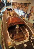  ??  ?? The 46ft (14m) long H F Bailey in the RNLI Henry Blogg Museum, used between 1935-1945.