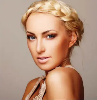  ?? GETTY IMAGES ?? A braid crown is a simple, chic hairstyle to try at home for the holiday party season.