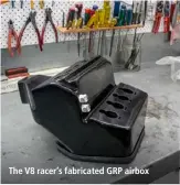  ??  ?? The V8 racer’s fabricated GRP airbox