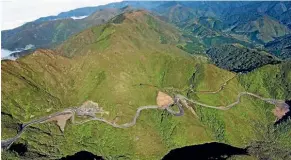  ??  ?? The latest road works on the Rimutaka Hill Road are on the Feathersto­n side, about 4km from the summit.