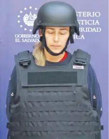  ?? ?? Margaret Lizeth Chacón Zúñiga, detenida ayer en El Salvador.