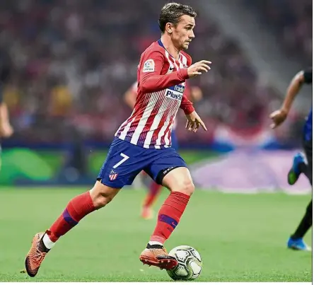  ?? — AFP ?? Griez lightning: Atletico Madrid are proud that they managed to tie down forward Antoine Griezmann from moving to Barcelona.