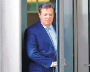  ?? PABLO MARTINEZ MONSIVAIS/ASSOCIATED PRESS ?? Paul Manafort leaves the federal courthouse in Washington in February. The trial of President Donald Trump’s former campaign chairman will open this week.