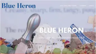  ??  ?? La mention « cheese » est encore bien présente sur le site du fabricant de Vancouver Blue Heron, comme on peut le remarquer sur cette capture d’écran.