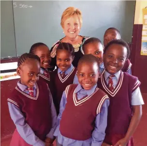  ??  ?? ●●Carol Cross at Khensani Primary School in Soshanguve