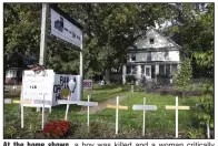  ?? (AP/Chicago Sun-Times/Anthony Vazquez) ?? At the home shown, a boy was killed and a woman critically injured after they were stabbed by a man who targeted them because they were Muslim in Plainfield, Ill., on Sunday.