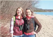  ?? PAUL A. SMITH / PSMITH@JOURNALSEN­TINEL.COM ?? Alyssa Armbruster (left) and Julia Robson, both of Milwaukee, are planning a 332-mile Walk to Sustain Our Great Lakes.