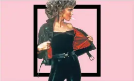  ??  ?? Olivia Newton John as Sandy in Grease wearing those skintight trousers and jacket, which are estimated to sell at auction for £185,000. Composite: Alamy