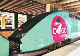  ??  ?? Un tren de la compañía francesa Ouigo