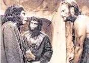  ?? GLOBE PHOTOS ZUMA Wire/TNS ?? From left, Kim Hunter, Roddy McDowall and Charlton Heston star in “Planet of the Apes.”