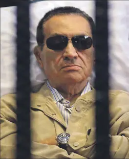  ?? STR/AFP ?? Hosni Mubarak en una de las sesiones judiciales en el 2012