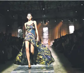  ?? ?? A model walks the runway during the Roberto Cavalli collection show at the Milan Fashion Week Womenswear Autumn/Winter 2024-2025 in Milan.