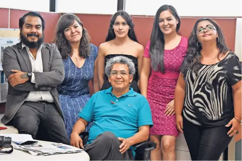  ??  ?? andrés rangel, Anaís Martínez, Mariana Mendoza, Rebeca Quiroz, Adriana Rojo y Efrén Guzmán