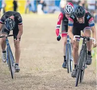  ?? Pictures: Tina Norris. ?? Clockwise from top left: Aimee Williamson, 13 and Aoiffe Peden, 11; cousins Sara Kane, 7 and Brooklyn Russell, 8; the juniors’ race; battling it out in the cycling races; judging the competitor­s; throwing the hammer.