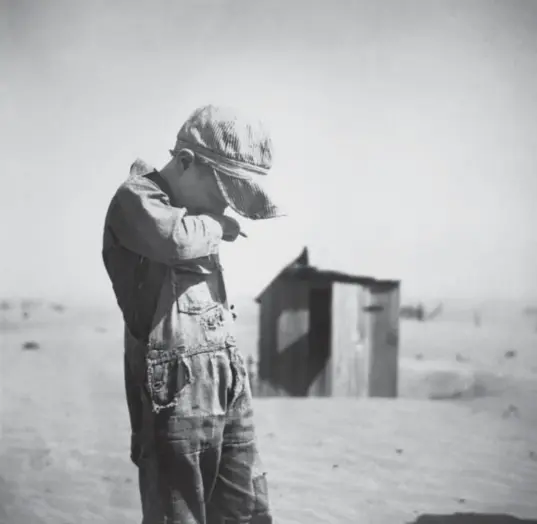  ?? © Bettmann Archive ?? Leven in de Dust Bowl.